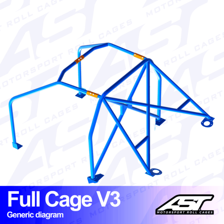 Arco de Seguridad Renault R19 (Phase 1/2) 3-door Coupe Arco Completo V3