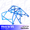 Arco de Seguridad TOYOTA AE86 Sprinter Trueno 3-door Hatchback Soldar V4