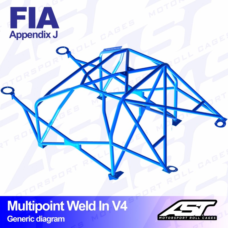 Arco de Seguridad TOYOTA AE86 Sprinter Trueno 3-door Hatchback Multipunto Soldar V4 Arco de Seguridad TOYOTA AE86 Sprinter Trueno 3-door Hatchback Multipunto Soldar V4