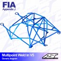 Arco de Seguridad TOYOTA AE86 Sprinter Trueno 3-door Hatchback Multipunto Soldar V5