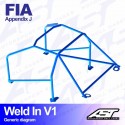 Arco de Seguridad TOYOTA Yaris (XP10) 3-door Hatchback Soldar V1