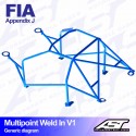 Arco de Seguridad TOYOTA Yaris (XP10) 3-door Hatchback Multipunto Soldar V1