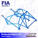 Arco de Seguridad TOYOTA Yaris (XP10) 3-door Hatchback Multipunto Soldar V3