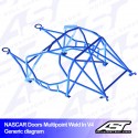 Arco de Seguridad TOYOTA ARISTO (S160) 4 Puertas Sedan Multipunto Soldar V4 NASCAR-door para drift
