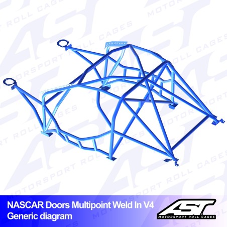 Arco de Seguridad TOYOTA ARISTO (S160) 4 Puertas Sedan Multipunto Soldar V4 NASCAR-door para drift