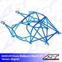 Arco de Seguridad TOYOTA ARISTO (S160) 4 Puertas Sedan Multipunto Soldar V5 NASCAR-door para drift