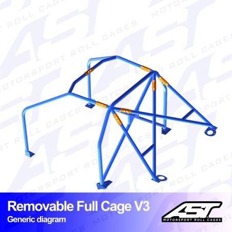 Arco de Seguridad HONDA Civic Coupe (EJ8/EM1) 2 Puertas Coupe REMOVABLE Arco Completo V3