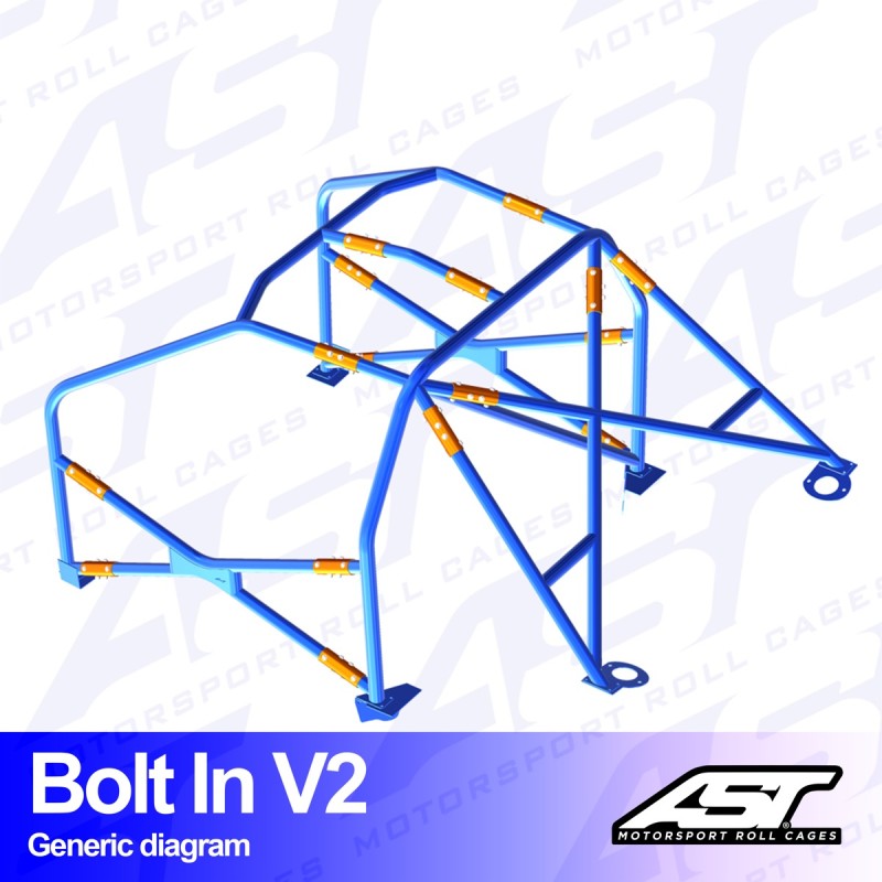 Arco de Seguridad HONDA Civic Coupe (EJ8/EM1) 2 Puertas Coupe Atornillar V2 Arco de Seguridad HONDA Civic Coupe (EJ8/EM1) 2 Puertas Coupe Atornillar V2