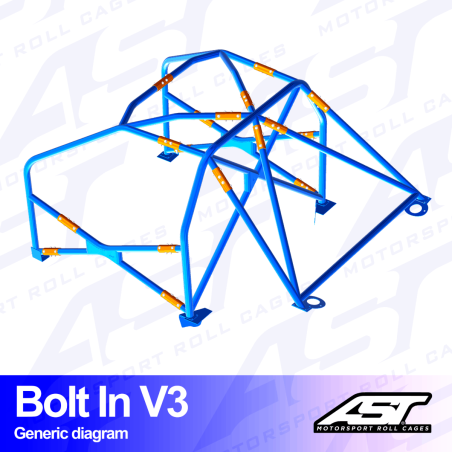 Arco de Seguridad HONDA Civic Coupe (EJ8/EM1) 2 Puertas Coupe Atornillar V3