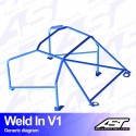 Arco de Seguridad HONDA Civic Coupe (EJ8/EM1) 2 Puertas Coupe Soldar V1