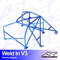 Arco de Seguridad HONDA Civic Coupe (EJ8/EM1) 2 Puertas Coupe Soldar V3