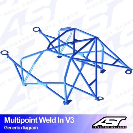 Arco de Seguridad HONDA Civic Coupe (EJ8/EM1) 2 Puertas Coupe Multipunto Soldar V3