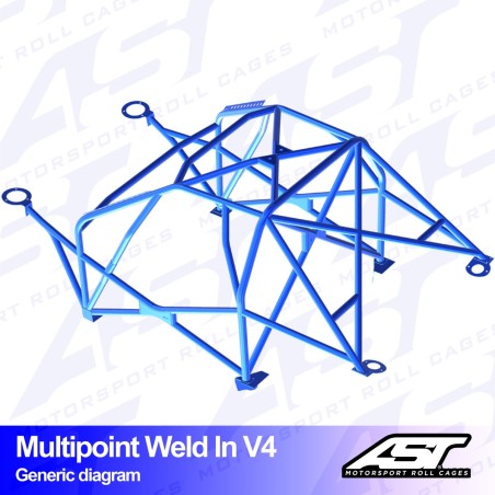 Arco de Seguridad HONDA Civic Coupe (EJ8/EM1) 2 Puertas Coupe Multipunto Soldar V4