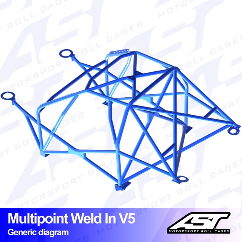 Arco de Seguridad HONDA Civic Coupe (EJ8/EM1) 2 Puertas Coupe Multipunto Soldar V5 Arco de Seguridad HONDA Civic Coupe (EJ8/EM1) 2 Puertas Coupe Multipunto Soldar V5