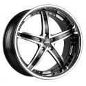 FAIRLADY 8,5X19" 5X108 ET42 CB73,1 NEGRO MEC. ARO INOX