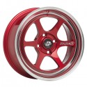 RACE 2 7,5X15" 4X100 ET35 CB73,1 ROJO ARO PULIDO