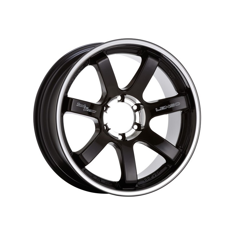 RT7 7,0X16" 6X139,7 ET35 CB110,1 NEGRO ARO PLATA