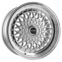 BSX 8,0X15" 4X100/108 ET25 CB73,1 PLATA ARO PULIDO