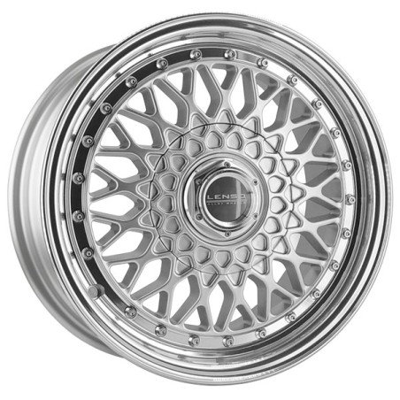 BSX 7,0X15" 4X100 ET38 CB73,1 PLATA ARO PULIDO