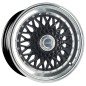 BSX 7,5X16" 4X100 ET25 CB73,1 NEGRO ARO PULIDO