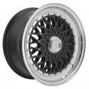 BSX 7,5X16" 4X100 ET25 CB73,1 NEGRO ARO PULIDO