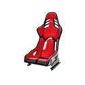 ASIENTO RECARO PODIUM GF ALCANTARA ROJO/CUERO NEGRO TALLA L COPILOTO