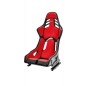 ASIENTO RECARO PODIUM GF ALCANTARA ROJO/CUERO NEGRO TALLA L COPILOTO