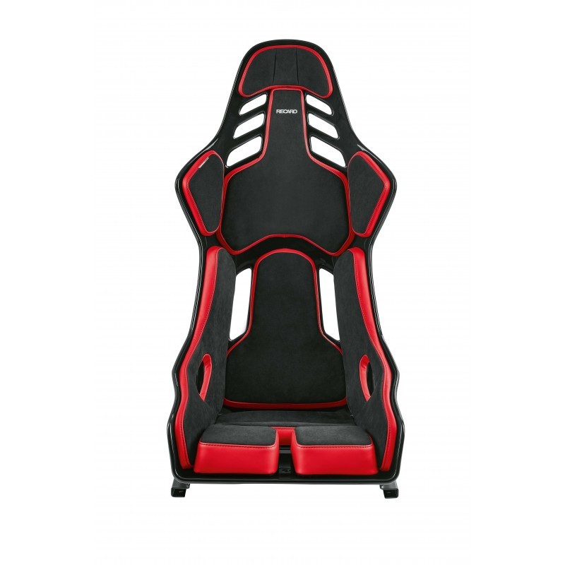 ASIENTO RECARO PODIUM GF ALCANTARA NEGRO/CUERO ROJO TALLA L COPILOTO