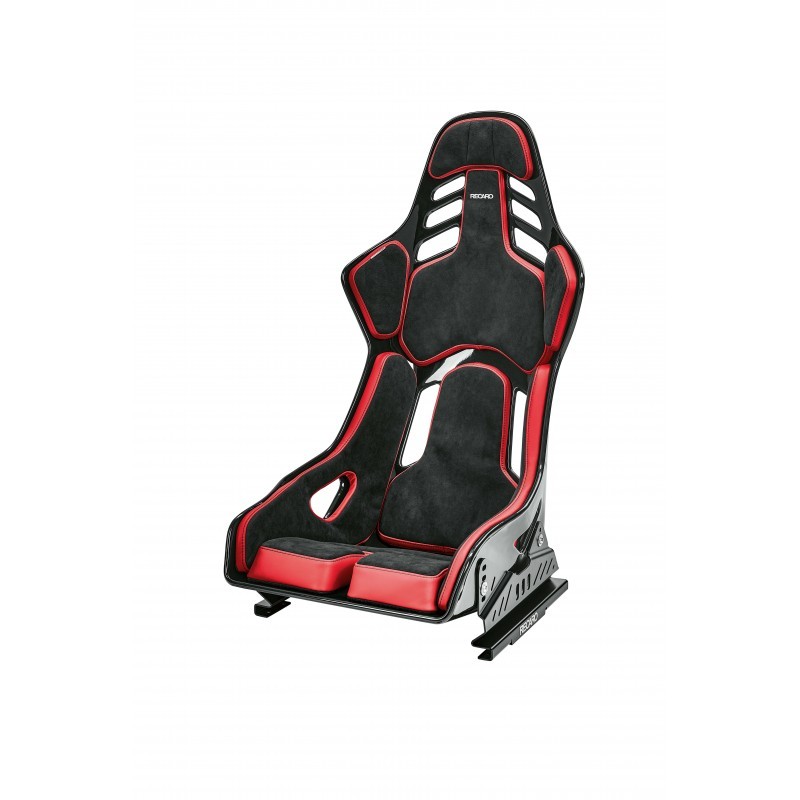 ASIENTO RECARO PODIUM GF ALCANTARA NEGRO/CUERO ROJO TALLA L PILOTO