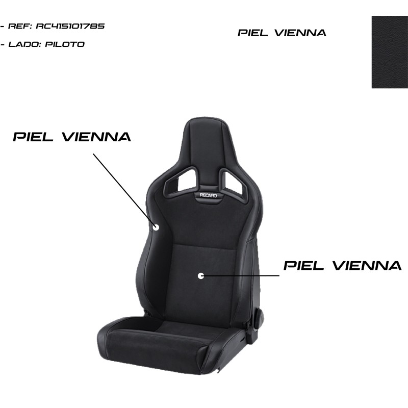 ASIENTO RECARO CROSS SPORTSTER CS AIRBAG CALEFACCION PIEL VIENNA NEGRO PILOTO