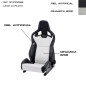 ASIENTO RECARO SPORTSTER CS AIRBAG CALEFACCION PIEL ARTIFICIAL NEGRO/DINAMICA GRIS COPILOTO