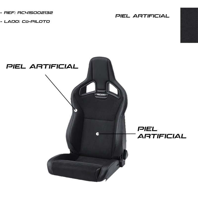 RECARO CROSS SPORTSTER CS AIRBAG PIEL ARTIFICIAL NEGRO COPILOTO