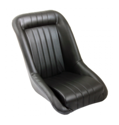 Vintage seat with sky leather - black