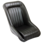 Vintage seat with sky leather - black