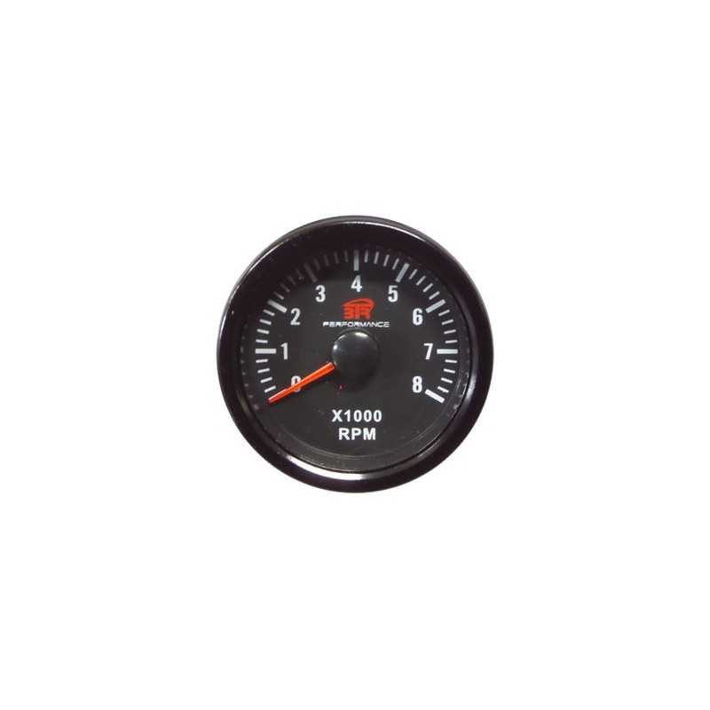 RELOJ TACOMETRO 8000RPM GASOLINA BTR 52mm NEGRO