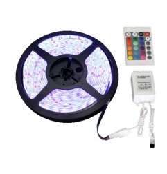 TIRA DE LED MULTICOLOR DE 5M, C/C. REMOTO