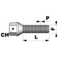 Tornillo conico M14x1,5 L52 C22