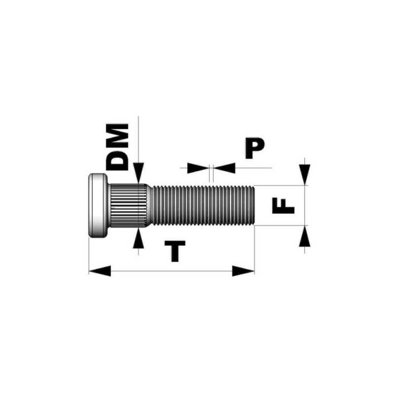 Esparrago M12x1.50 L67 Diam.12,20