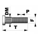 Esparrago M12x1.50 L67 Diam.12,20